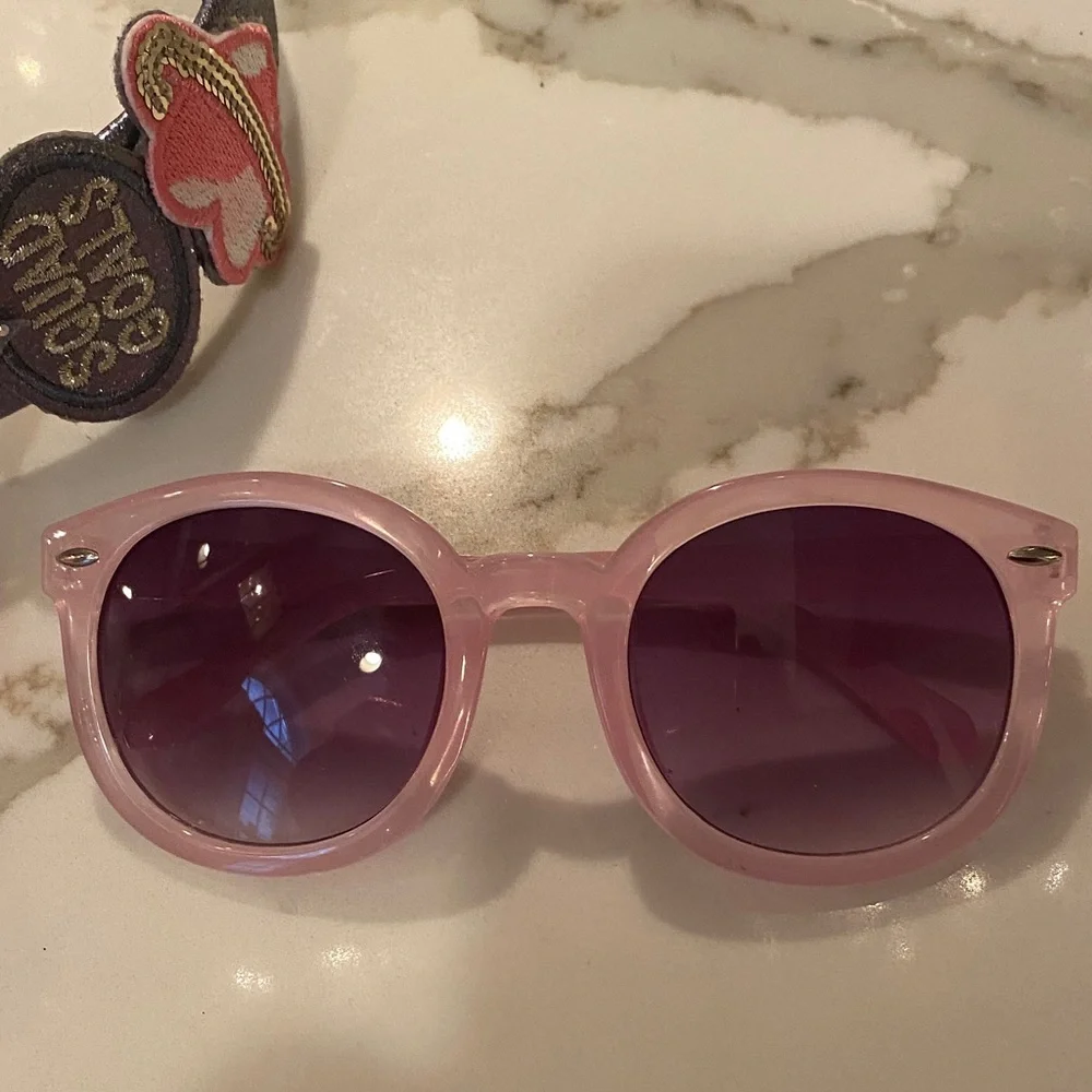 Pink Sunglasses, Sparkle Headband & Crown bow hair clip Set